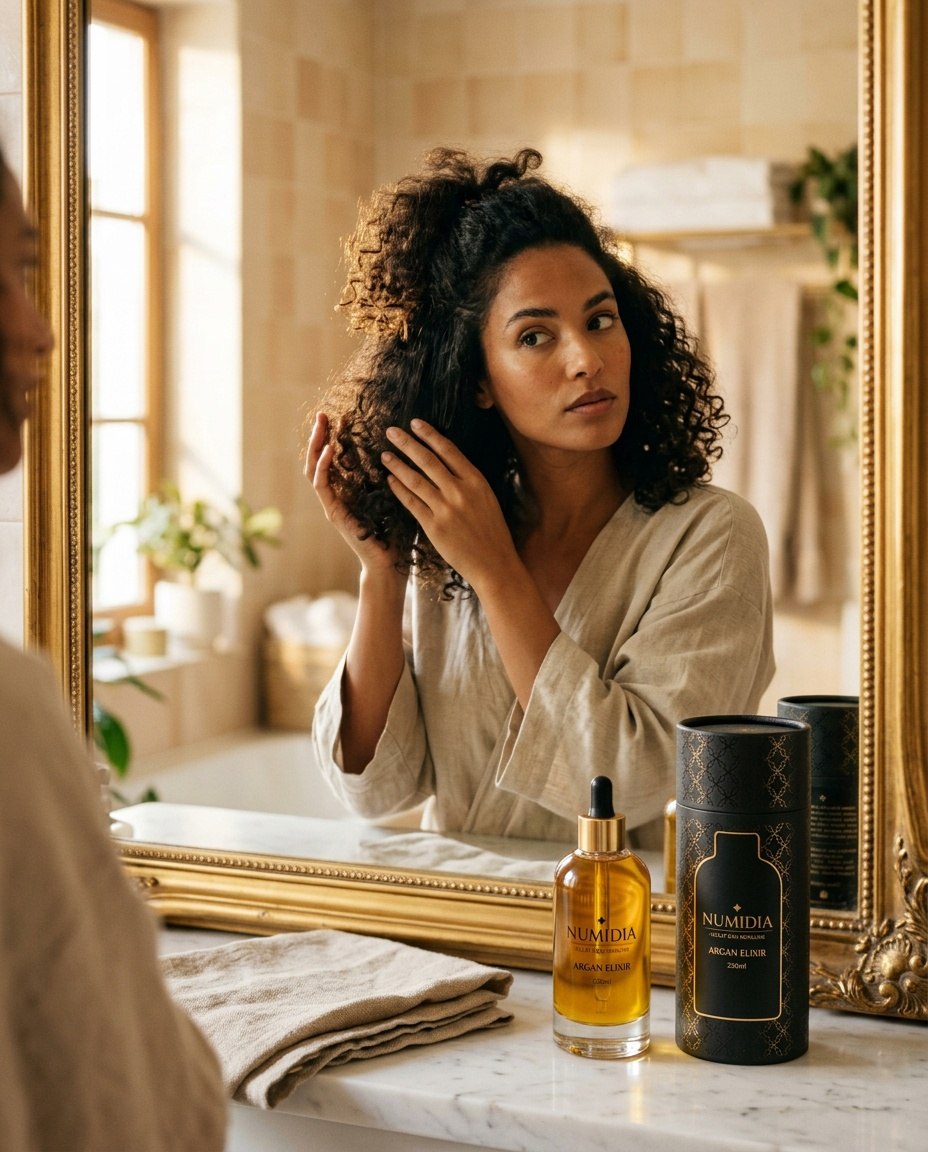 Application de l’élixir d’argan